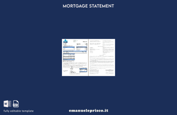 stile verificato Estratto conto ipotecario bancario ceco ČSOB, pagine, modello